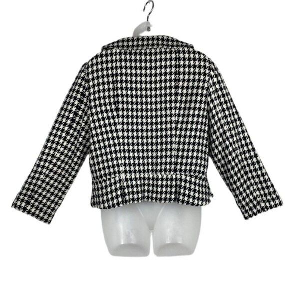 Metrostyle Black & White Houndstooth Cropped Jacket Sz 12 - Picture 7 of 12